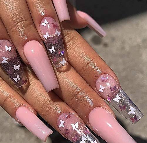 Pink Butterfly Face & Body Glitter - Chunky Glitter - Cosmetic Grade - Uses Include: Festival Rave Makeup Face Body Nails Resin Arts & Crafts, Resin Beauty & Personal Care Electric Bliss Beauty
