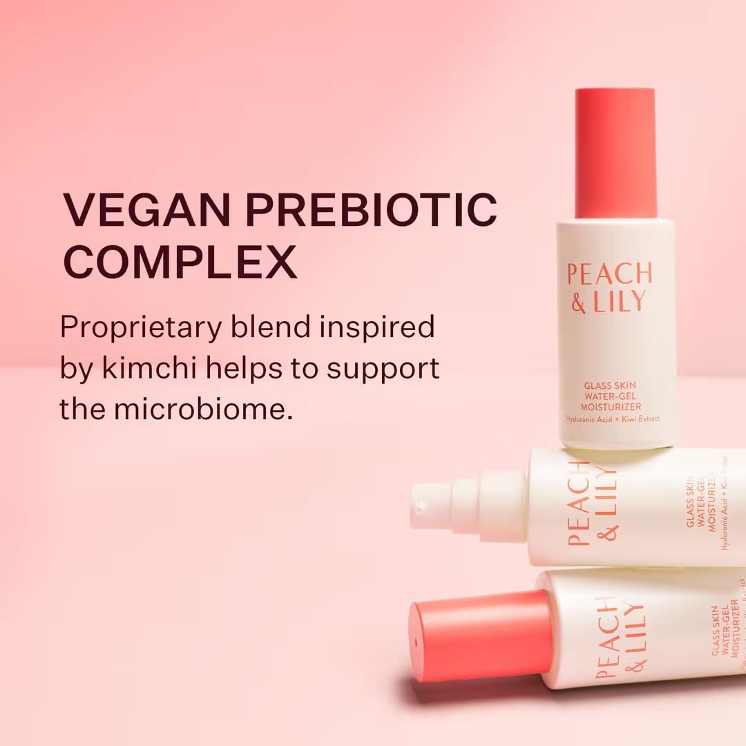 Peach & Lily - Glass Skin Water-Gel Moisturizer (1.69 ounces) - Hyaluronic Acid - Face Moisturizer - Lightweight & Oil Free - Chamomile, Kiwi, & Peach Beauty & Personal Care Peach & Lily