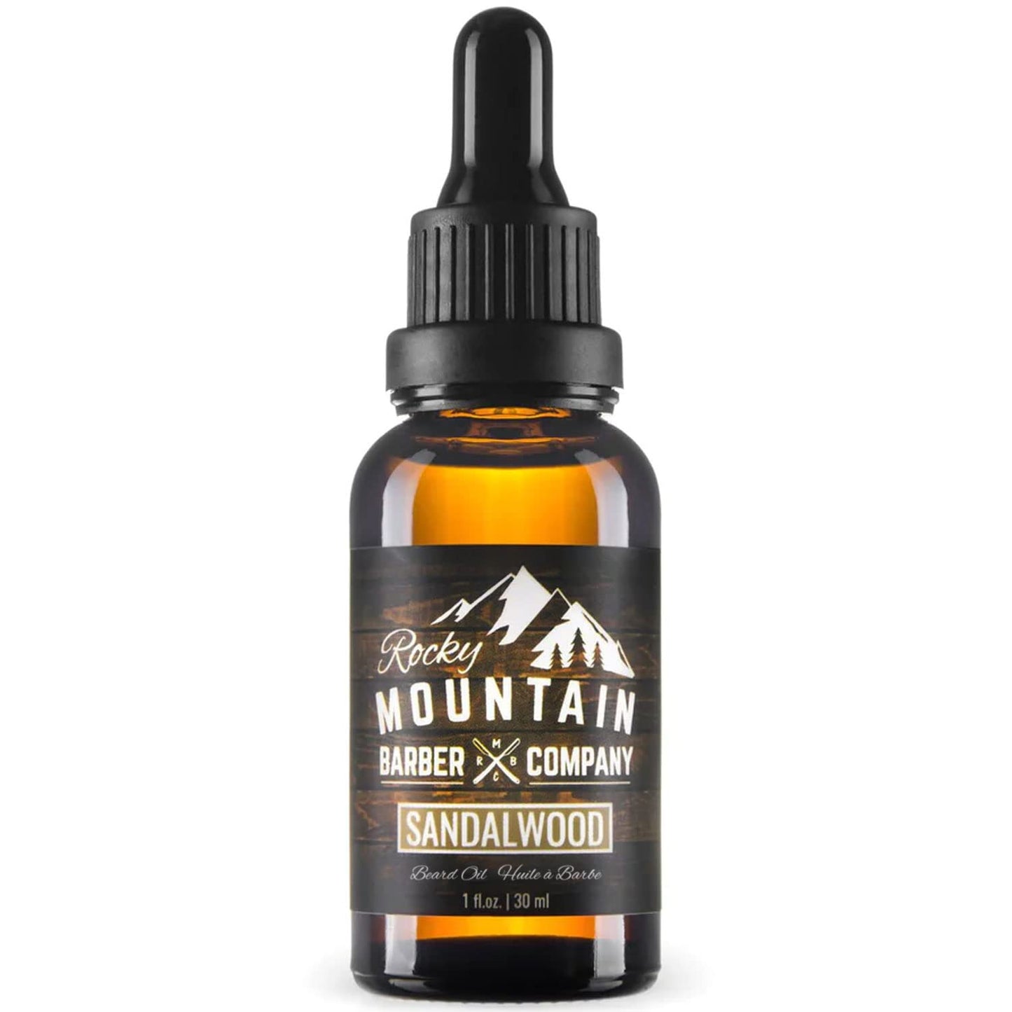Rocky Mountain Barber Company Men’s Sandalwood Beard Oil Featuring Grapeseed Oil, Coconut Oil, Argan Oil and Real Sandalwood Essential Oil Beauty & Personal Care Rocky Mountain Barber Company