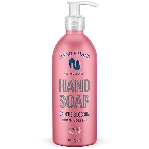 Hand In Hand, Bergamot & Crisp Basil Cactus Blossom Hand Soap, 10 Fl Oz Beauty & Personal Care Hand in Hand