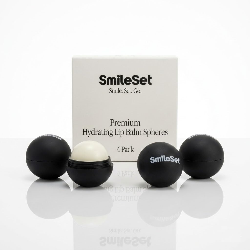 Smile Set Premium Hydrating Lip Balm Sphere - Lasting Lip Hydration - Sphere Applicator - (Pack of 4) Beauty and Personal Care SmileSet