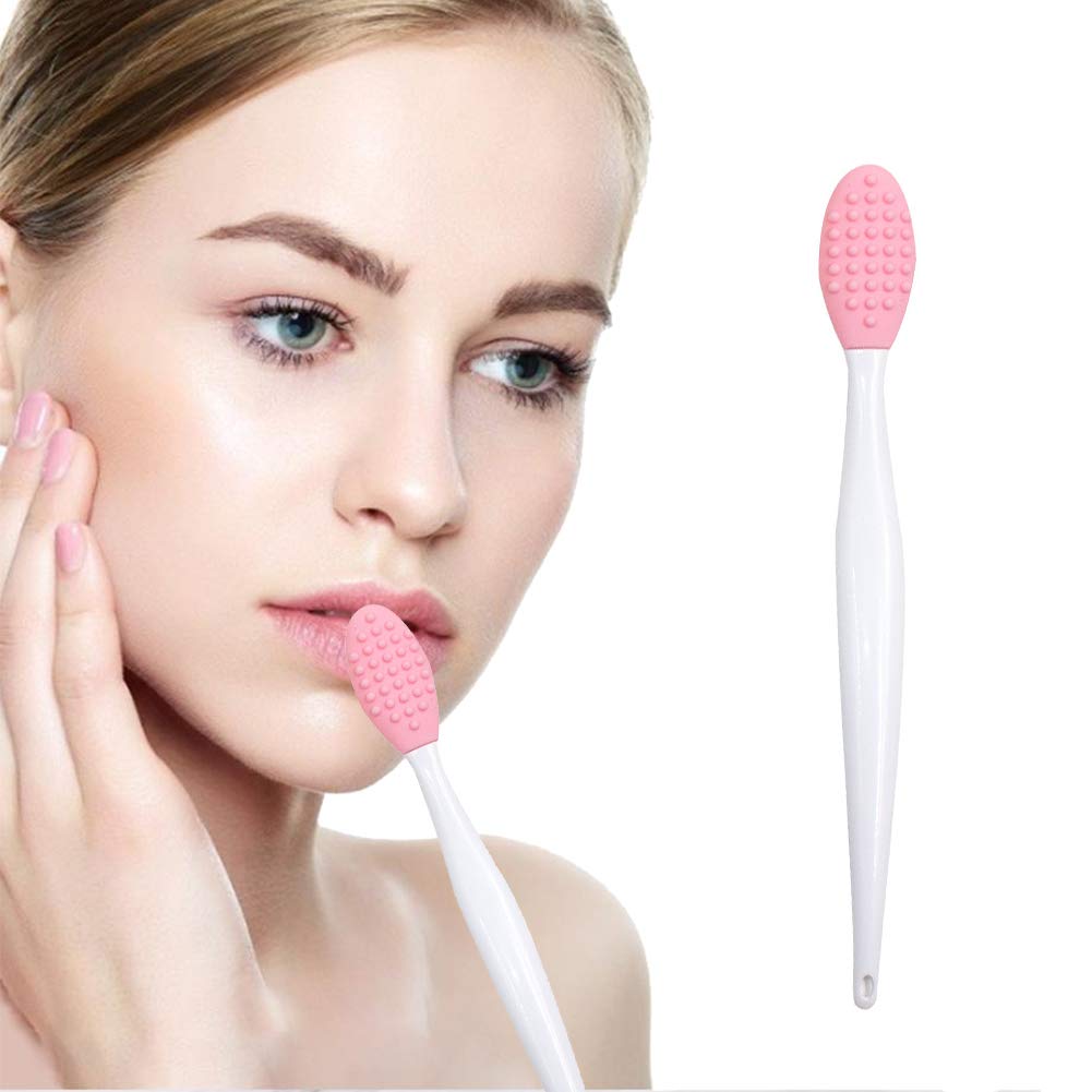 Silicone Lip Brush Set - 2pcs Double-sided Lip Scrubber & Balm Applicator Tools Beauty & Personal Care Finrray