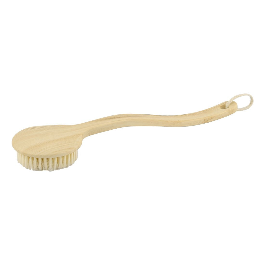 Ruilogod Wooden Flat Handle Nylon Bathroom Round Back Body Scrubber Bath Brush Wood Color (id: 7d0 457 bc0 e0c 490 Beauty and Personal Care Ruilogod