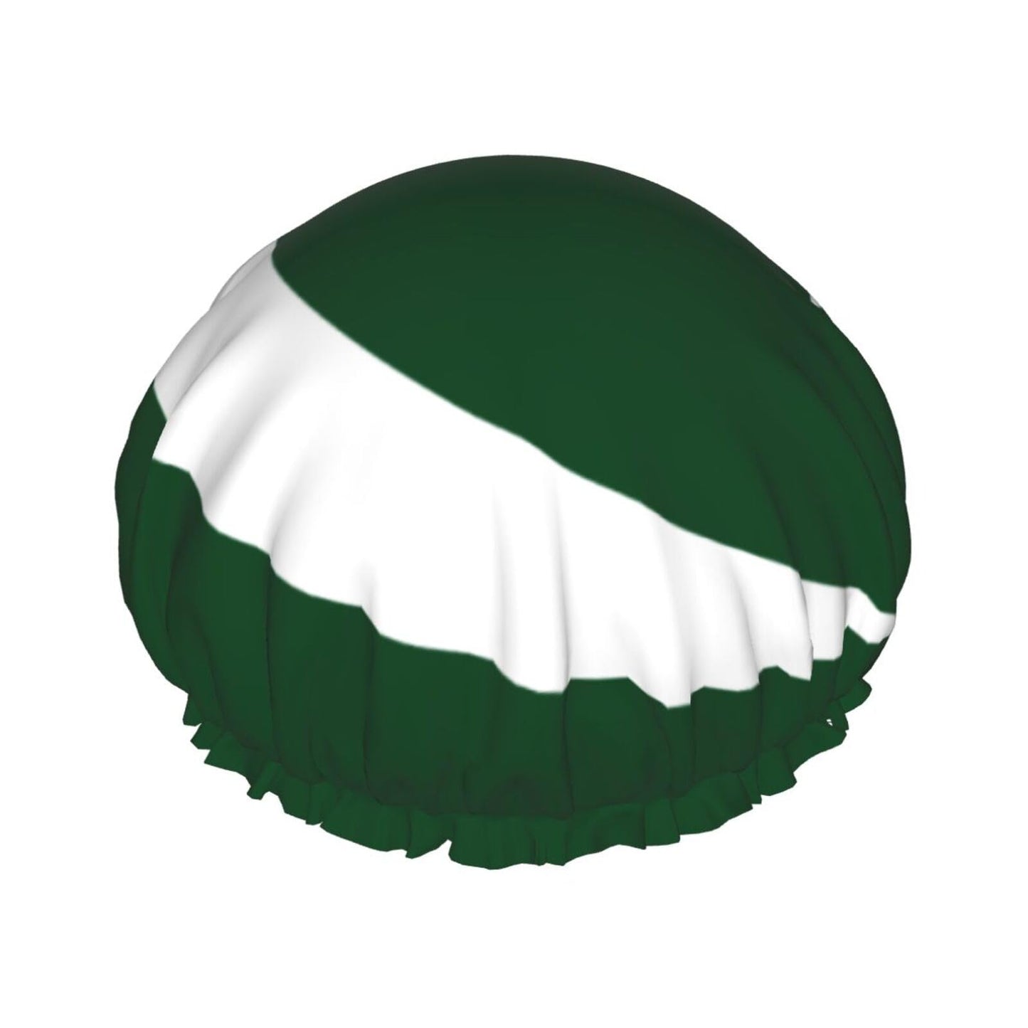 Pakistan Flag Prints Shower Cap Double Layer Lined Waterproof Bathing Shower Hat Beauty and Personal Care Hayyett