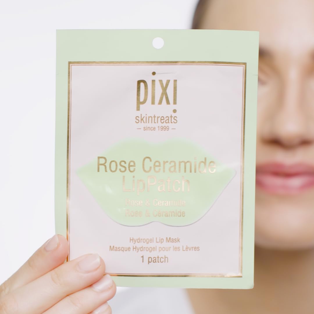 Pixi Beauty Rose Ceramide Lip Patch - Hydrates, Nourishes & Plumps - With Rose, Ceramides & Centella Asiatica - 1 Count Beauty and Personal Care Pixi