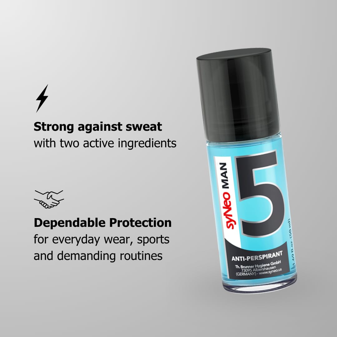 syNeo 5 Antiperspirant MAN Roll-On for men, Anti Sweat Deodorant for men against heavy sweating, Anti-Transpirant Antiperspirant Men Deodorant Beauty and Personal Care syNeo