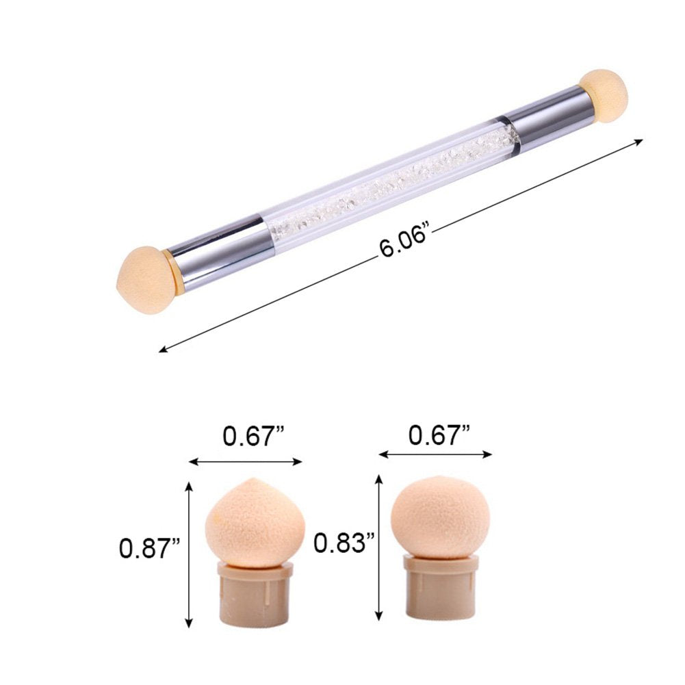 WOKOTO 3Pcs Nail Gradient Sponges Brush Pens Kit With Double Head Nail Sponge Pen Nail Gradient Brushes 3 Different Ombre Brushes For Gel Nails Beauty & Personal Care WOKOTO