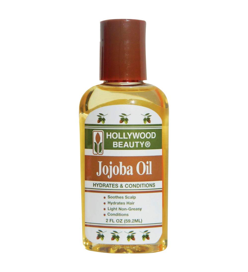 Hollywood Beauty Jojoba Hair Oil, Light, Non-Greasy, Hydrates & Conditions Hair, Anti-Frizz Fighter, Scalp Soothing, Hot Oil Treatment (2 Ounce Beauty & Personal Care Hollywood Beauty