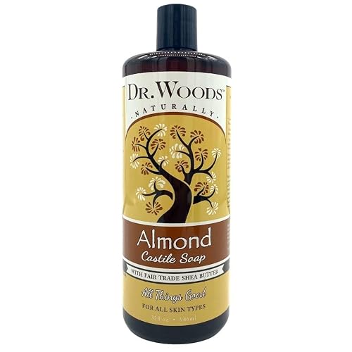 Dr. Woods Naturals Almond Soap with Shea Butter, 32 FZ (Pack of 8) Beauty & Personal Care Dr. Woods