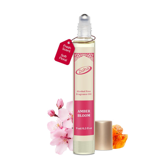 Zoha Amber Bloom | Roll on Perfumes for Women & Men | Alcohol-free Amber Perfume Oil | Travel Size Long Lasting Fragrance | 9ml Roller Beauty & Personal Care Zoha