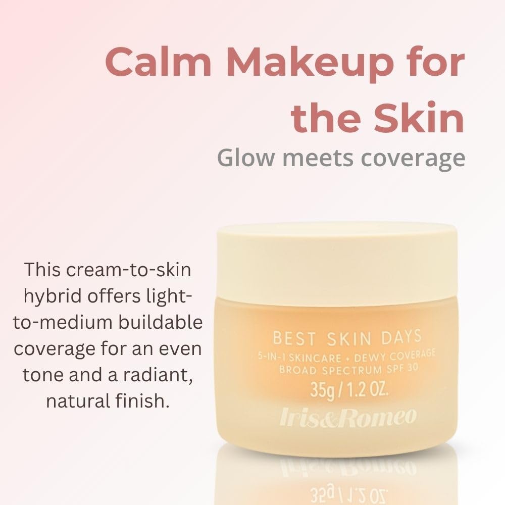 IRIS&ROMEO Best Skin Days SPF30 Whipped Tinted Moisturizer with Vitamin C + Hyaluronic Acid - Shade 3 - Light with Warm Undertones
