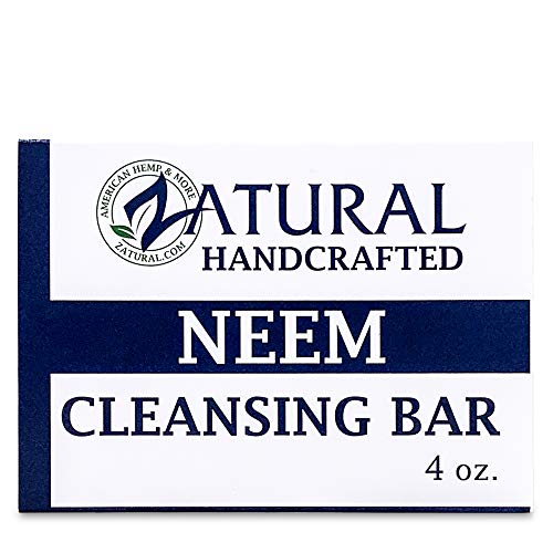 Zatural Neem Cleansing Bar - 100% Plant-Based Neem Oil Soap for Face and Body - Cold-Pressed, Vegan, and Fragrance-Free - Natural Skin Support - 4 oz Beauty & Personal Care Zatural