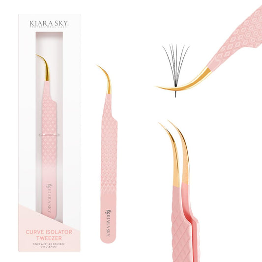 KIARA SKY LASH Tweezer for Eyelash Extensions - Precision Fiber Tip Grip - Volume, Mega Volume, and Lash Removal Fills - Comfortable Ergonomic Design Beauty and Personal Care KIARA SKY