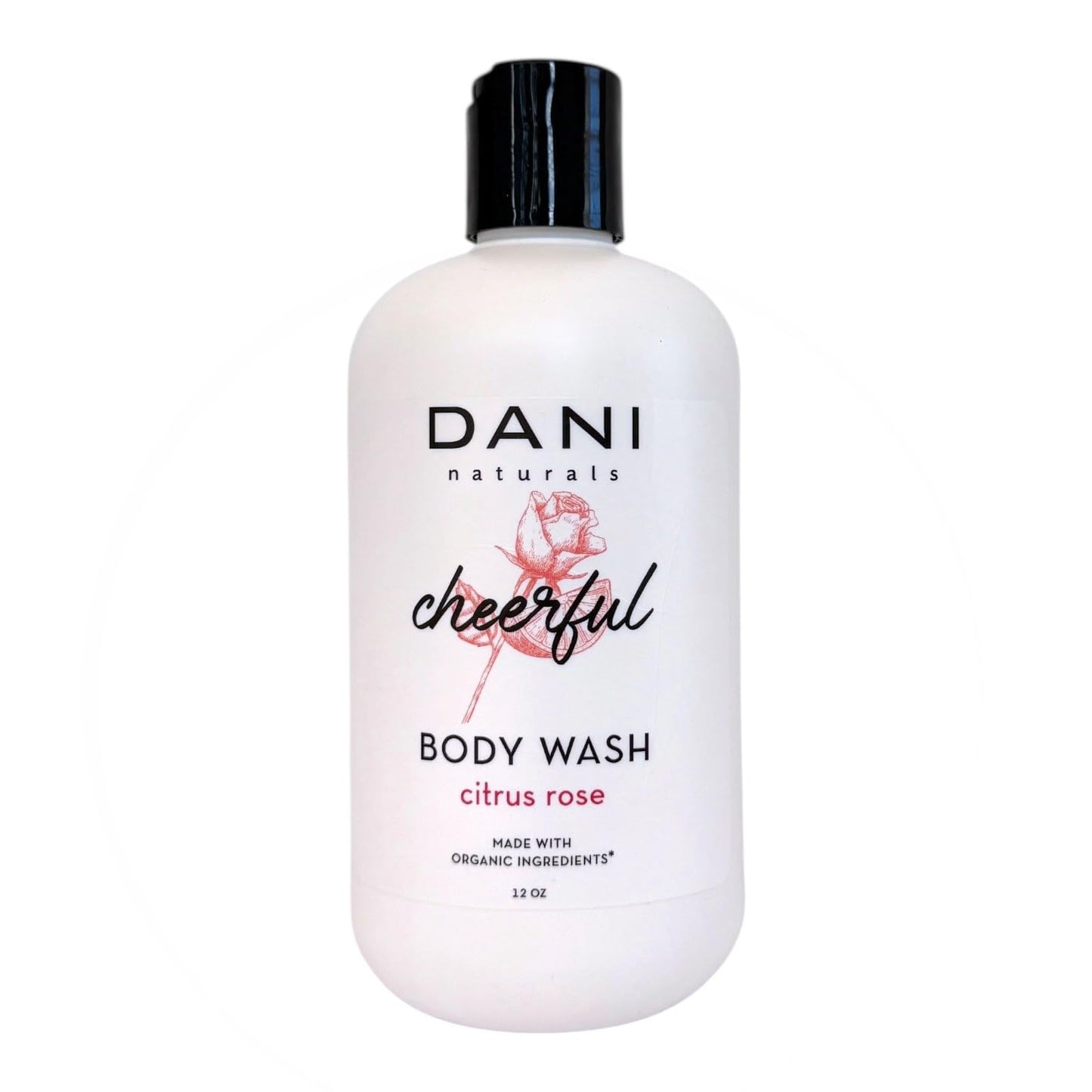 DANI Naturals Citrus Rose Body Wash, Vegan, Sulfate-Free, Made with Organic Ingredients, 12 fl oz Beauty & Personal Care DANI