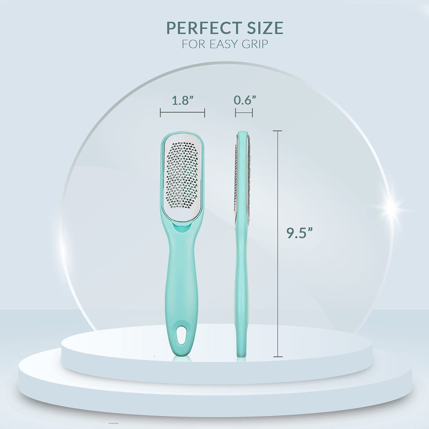 Relax Tony Callus & Dead Skin Remover - Dual-Sided - for Wet & Dry Exfoliation: Scrub, File & Rasp for Smooth Feet - Pedicure Tool - Foot File Callus Beauty & Personal Care Relax Tony