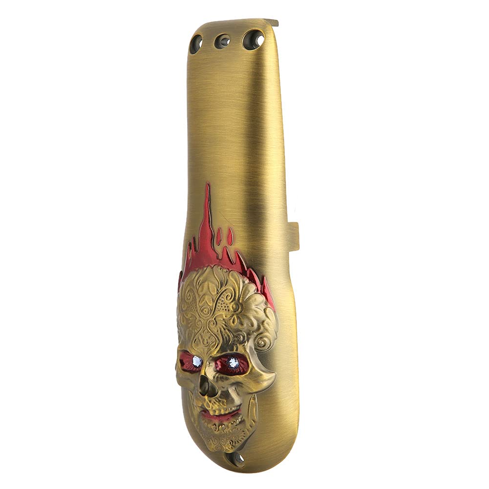 Professional Hair Clipper Front Cover, Electric Hair Cutter Trimmer Sheel Protective Casing for (Skull Gold) Beauty and Personal Care FILFEEL