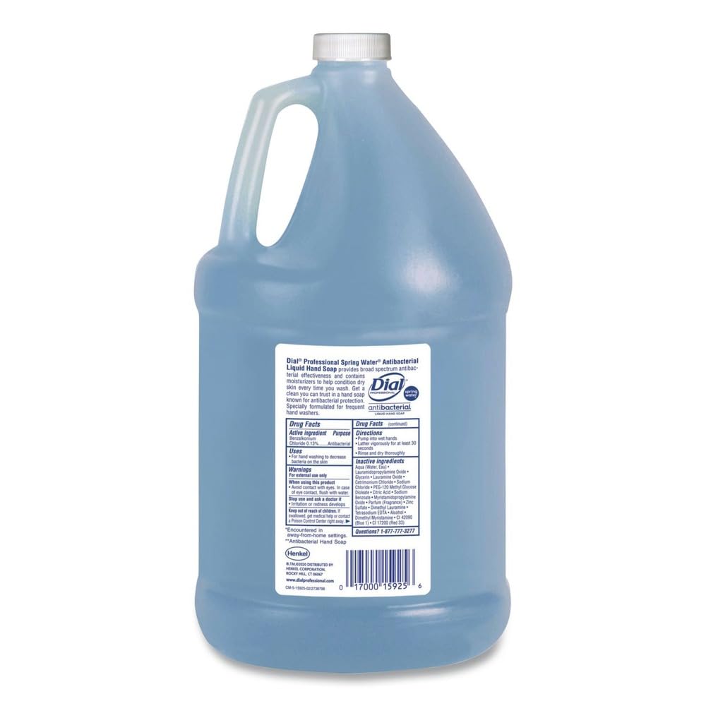 Dial 15926EA Antibacterial Liquid Hand Soap, Spring Water Scent, 1 gal Bottle Beauty & Personal Care Dial