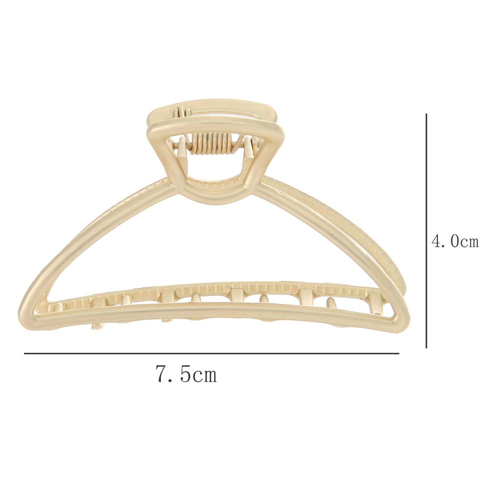Emoly 3 Pack Large Metal Claw Clips Hollow Non-slip Hair Catch Jaw Clamp for Women Girls Hair Barrette for Fixing Hair (Silver&Gold&Rose Gold) Beauty & Personal Care Emoly