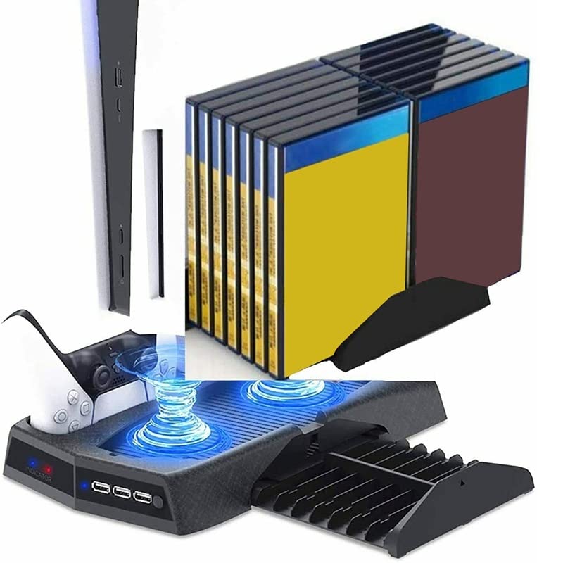 JSEIAJB for PS5 Charging Stand Base with Cooling Fan and 3 Port Controller Charger Storage Tray Bracket Beauty and Personal Care NSUQOA