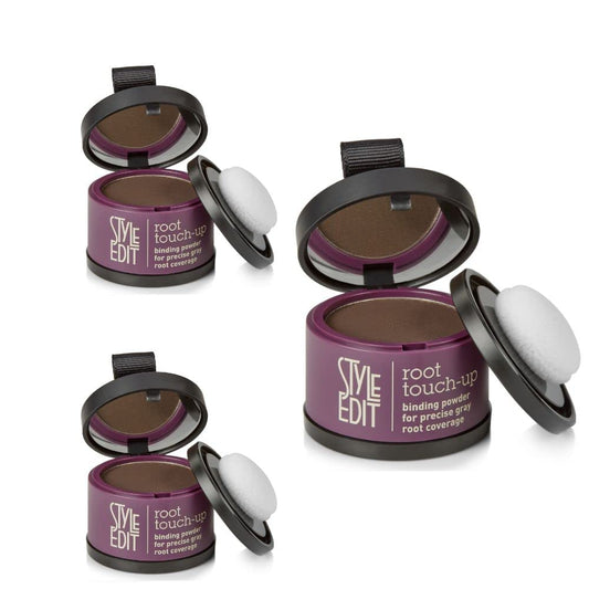 Style Edit Root Touch Up Powder | Temporary Hair Color for Gray Roots and Thinning Hair | Salon-Quality, Transfer-Resistant Hair Concealer | Dark Beauty & Personal Care STYLE EDIT
