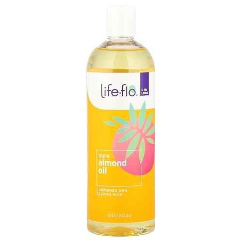Life-flo Pure Almond Oil, Sweet Almond Oil for Skin Care, Hair Care and Massage, Aromatherapy Carrier Oil, Revitalizing and Moisturizing, No Fillers Beauty & Personal Care LIFE-FLO