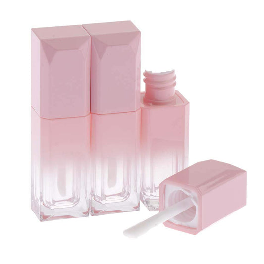 Healthcom 10Pcs 5ml Gradient Pink Empty Lip Gloss Tubes Plastic Mini Refillable Lip Balm Lipstick Bottle Lip Glaze Tube with Wand Travel Pipe Vials Beauty & Personal Care Healthcom