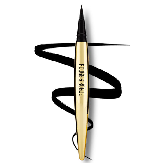 Rouge & Rogue Waterproof Liquid Eyeliner - Ultra-Black, Smudge-Proof, Long-Lasting, Vegan, Cruelty-Free, Precision Brush Tip for Winged Liner & Cat Beauty & Personal Care Rouge & Rogue
