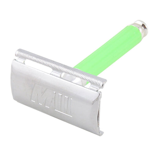 Ruilogod Green Nonslip Handle Silver Tone Double Edge Blade Razor Shaver(id:b7 0de a1 74a c7e Beauty and Personal Care Ruilogod