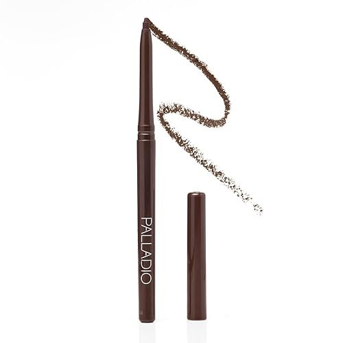 Palladio Retractable Waterproof Eyeliner, Richly Pigmented Color and Creamy, Slip Twist Up Pencil Eye Liner, Smudge Proof Long Lasting Application Beauty & Personal Care Palladio