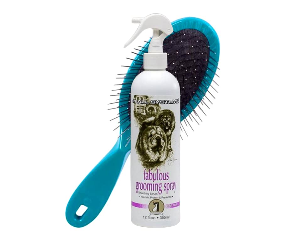 #1 All Systems Ultimate Pin Brush (Teal) and Fabulous Grooming Spray