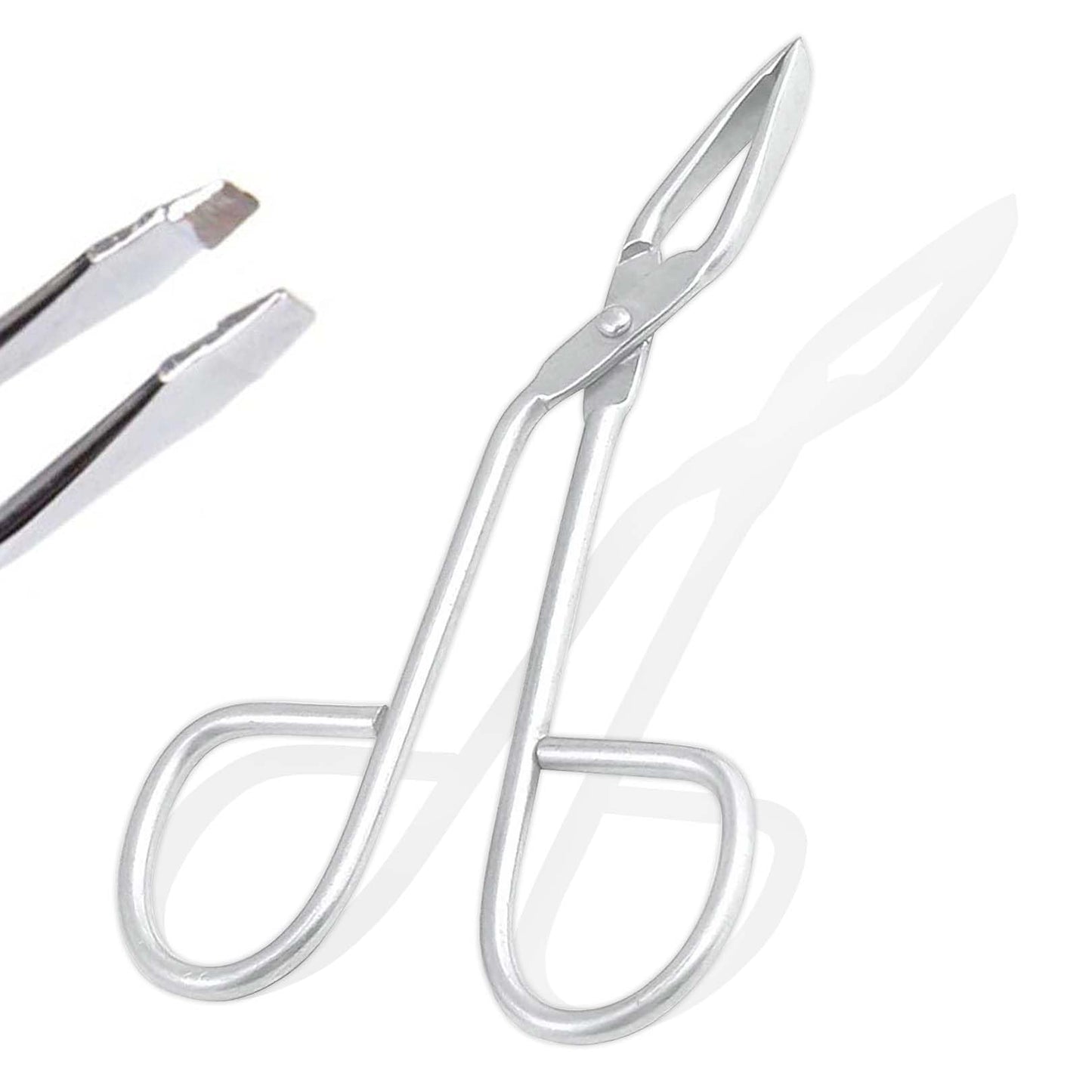 AAProTools Stainless Steel Eyebrow Tweezers Scissors- Professional Shaped Slant Tip Tweezer Clip Hair Plucker for Hair and Eyebrows Personal Care Beauty and Personal Care AAProTools