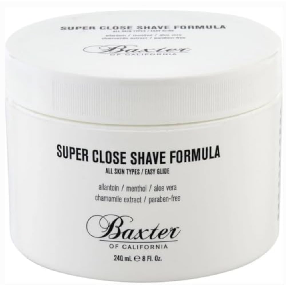 Baxter of California Super Close Shave Formula for Men - Easy Glide - Soothing Formula - Tea Tree Oil, Witch Hazel & Peppermint - 8 oz Beauty and Personal Care Baxter of California