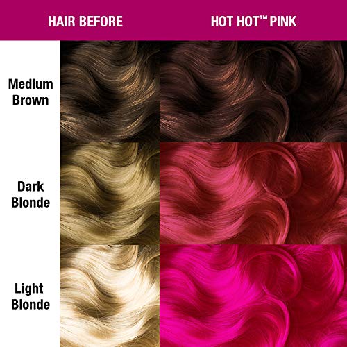 MANIC PANIC Classic Hot Hot Pink Semi Permanent Hair Color - Neon Pink Hair Dye for Women & Men That Lasts 4-6 Weeks - Vegan, Ammonia & Cruelty-Free Beauty & Personal Care MANIC PANIC