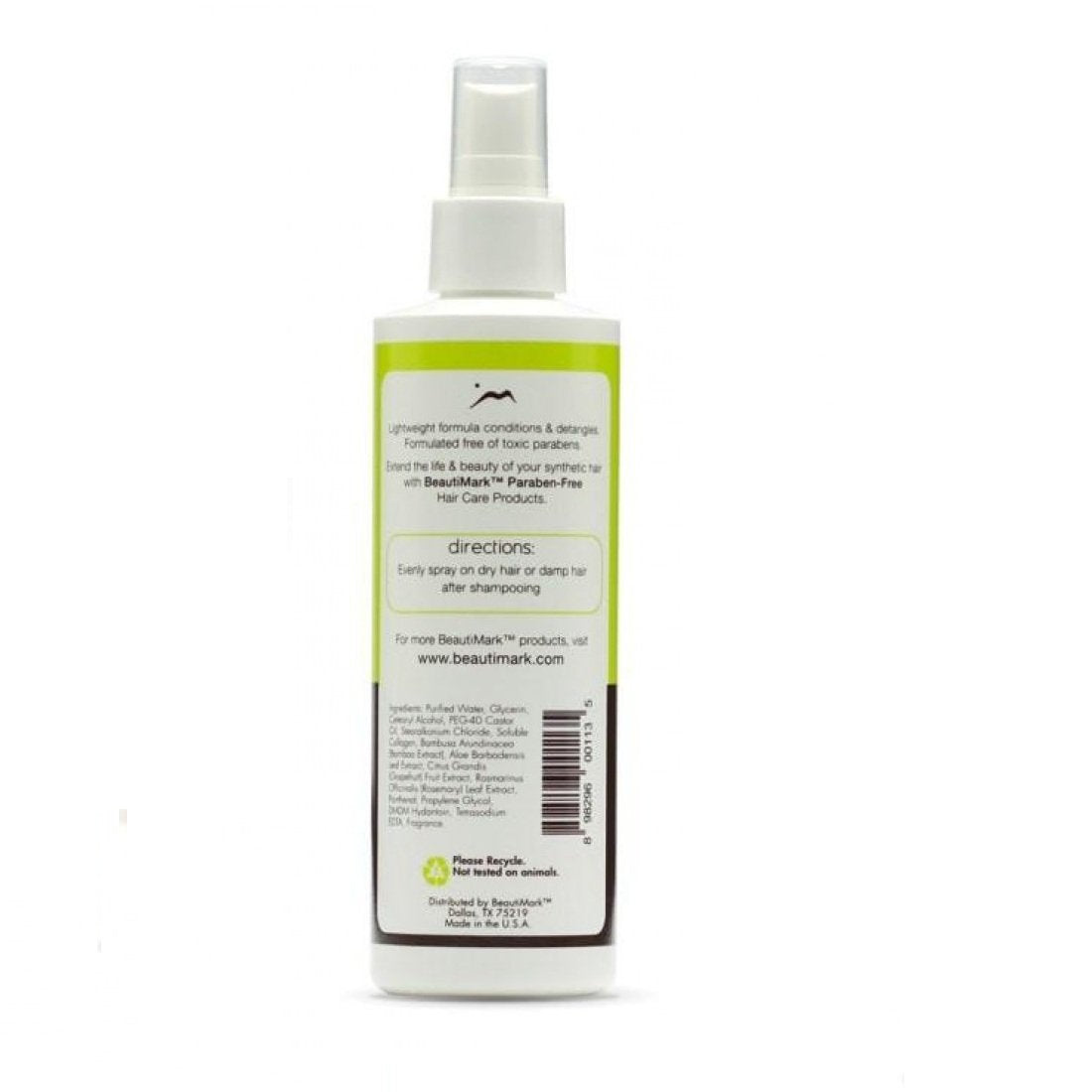Leave-In Conditioner by BeautiMark - Formulated for Synthetic Hair Wigs Extensions Hairpieces