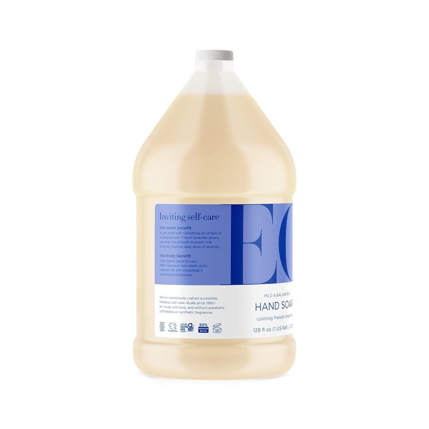 EO Liquid Hand Soap Refill, 1 Gallon, French Lavender, Organic Plant-Based Gentle Cleanser with Pure Essential Oils Beauty & Personal Care EO
