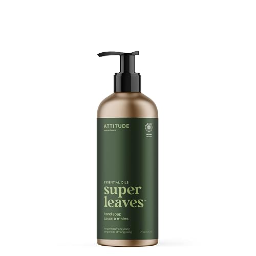 ATTITUDE Liquid Hand Soap, EWG Verified, Plant and Mineral-Based, Vegan Personal Care Products, Bergamot and Ylang Ylang, 16 Fl Oz Beauty & Personal Care BIO SPECTRA ATTITUDE