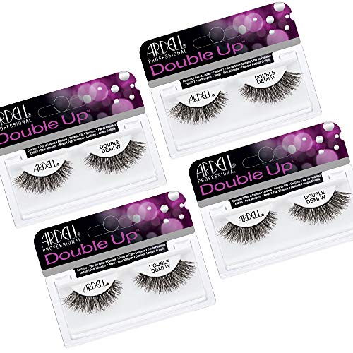 Ardell Double Up False Eyelashes - Double Demi Wispies Strip Lashes, Wispy Dramatic Look, Reusable Fake Lashes for Women, 4 Pairs Beauty & Personal Care Ardell