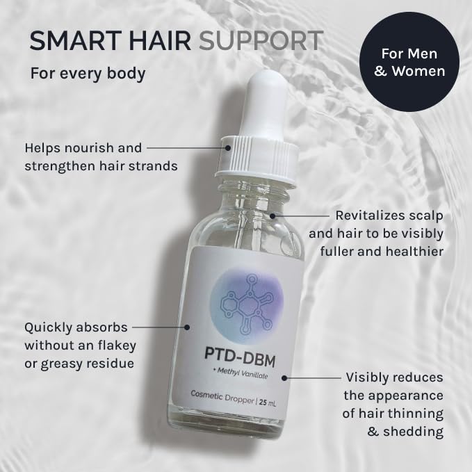 InfiniWell PTD-DBM Peptide Hair Serum for Fuller-Looking Hair - Scalp Treatment for Visible Growth & Follicle Renewal - Reinforce Restoration, Strand
