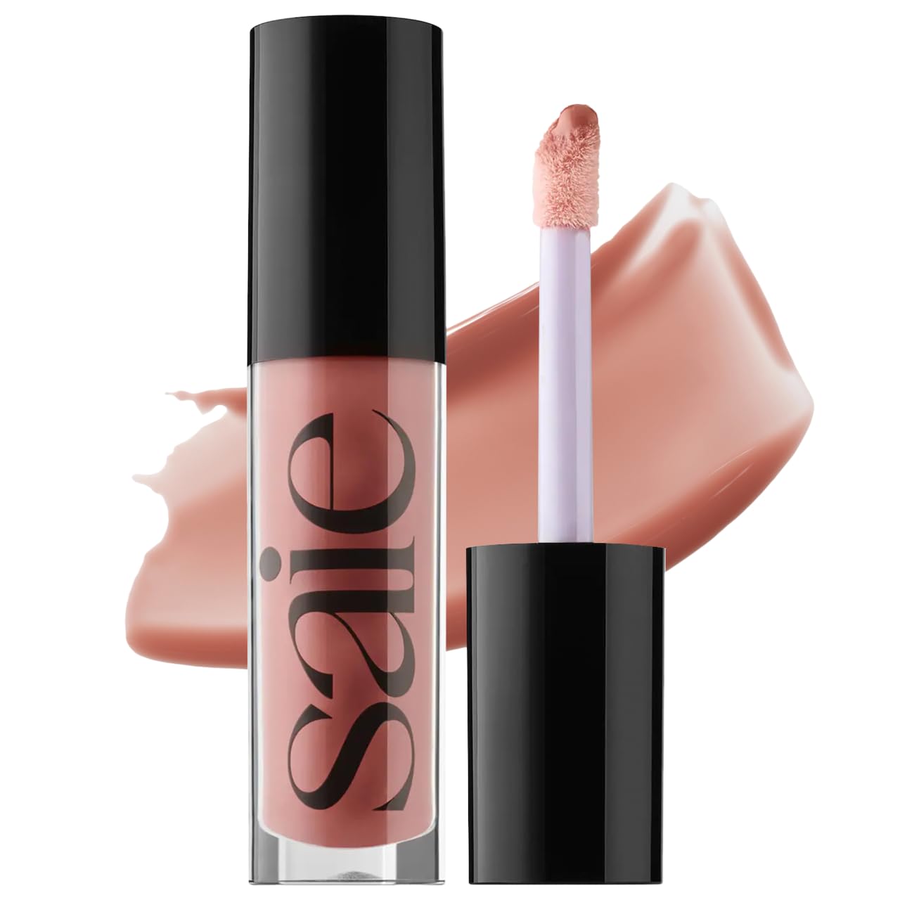 Saie Glossybounce - Hydrating Lip Gloss and Tinted Lip Oil Hybrid with Hyaluronic Acid & Jojoba Oil for Non-Sticky, Ultra-Shiny, Plump & Soft Lips - Beauty & Personal Care Saie