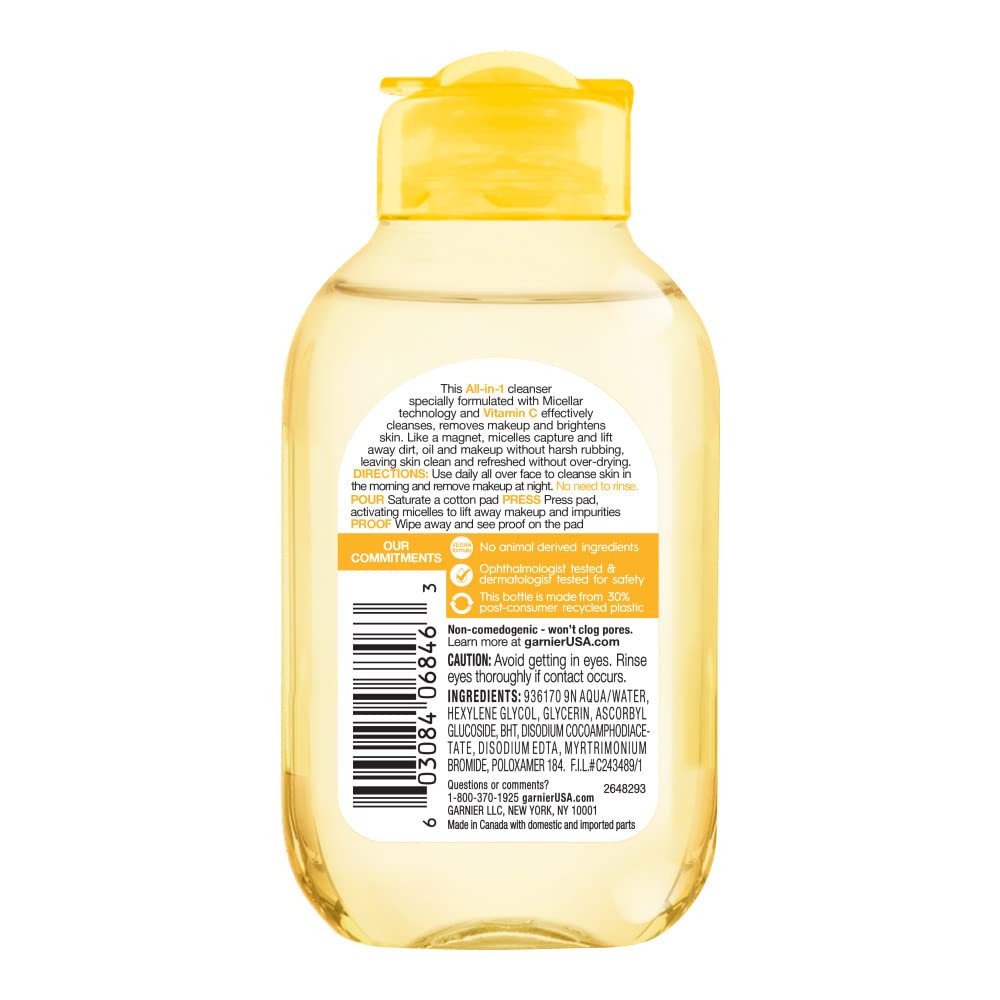 Garnier, SkinActive Micellar Vitamin-C Cleansing Water, 3.4 Fl Oz Beauty & Personal Care Garnier