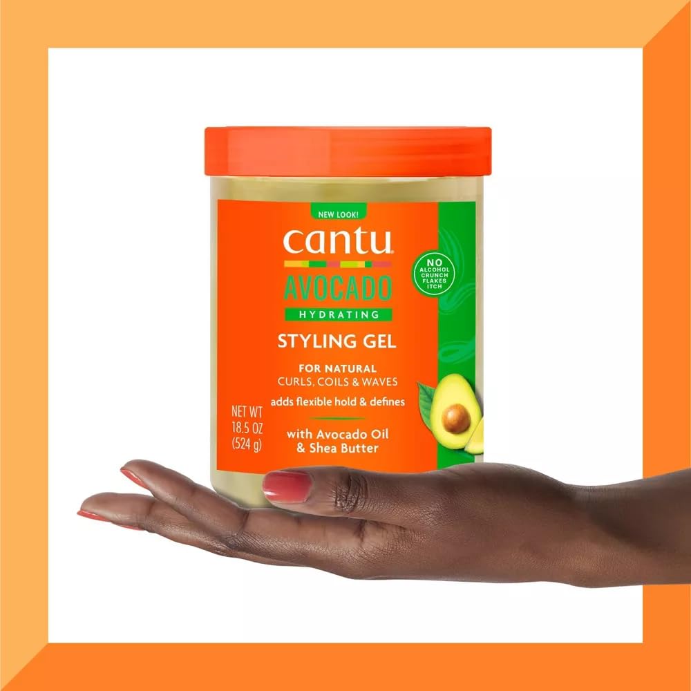 Cantu Avocado Hydrating Styling Gel 18.5 Ounce Jar (Pack of 2) Beauty & Personal Care Cantu