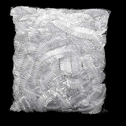 100 Pcs Disposable Plastic Shower Caps Clear Elastic Thick Bath Cap For Women Spa,Home Use,Hotel and Hair Salon Beauty & Personal Care KINGLAKE