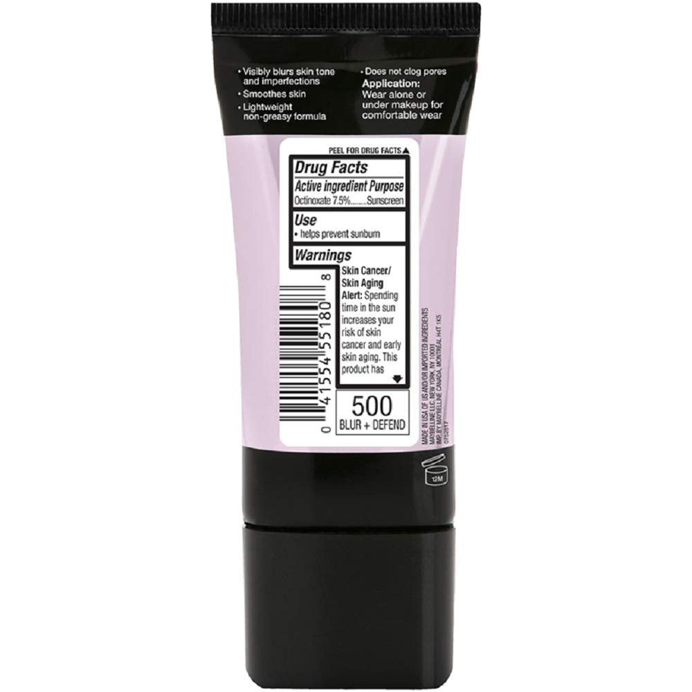 Maybelline New York Facestudio Master Prime Primer Makeup, Blur+ Defend, 1 fl. oz. Beauty & Personal Care MAYBELLINE