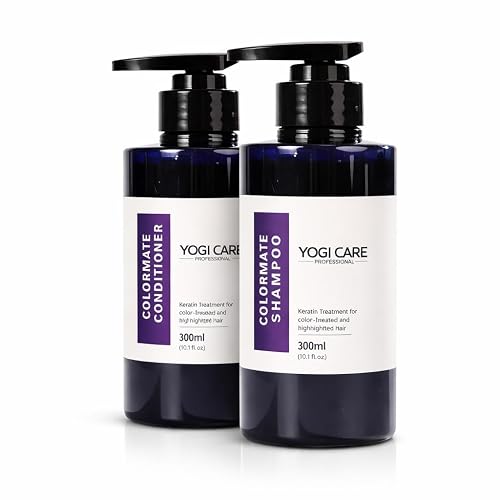 YOGI CARE Professional Toning Purple,Shampoo and Conditioner Set for Blonde Hair, Smooth Soft and Shine, 300ml Each Beauty & Personal Care YOGI CARE