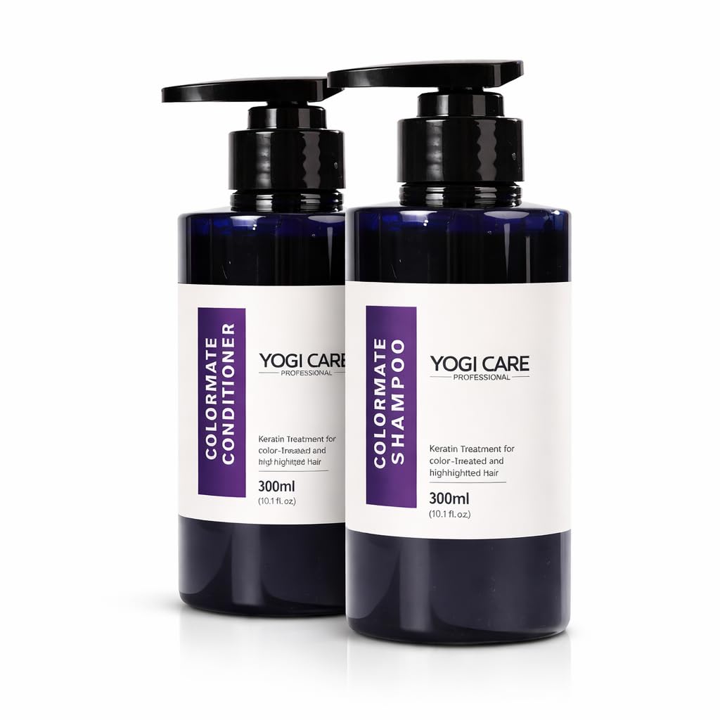YOGI CARE Professional Toning Purple,Shampoo and Conditioner Set for Blonde Hair, Smooth Soft and Shine, 300ml Each Beauty & Personal Care YOGI CARE