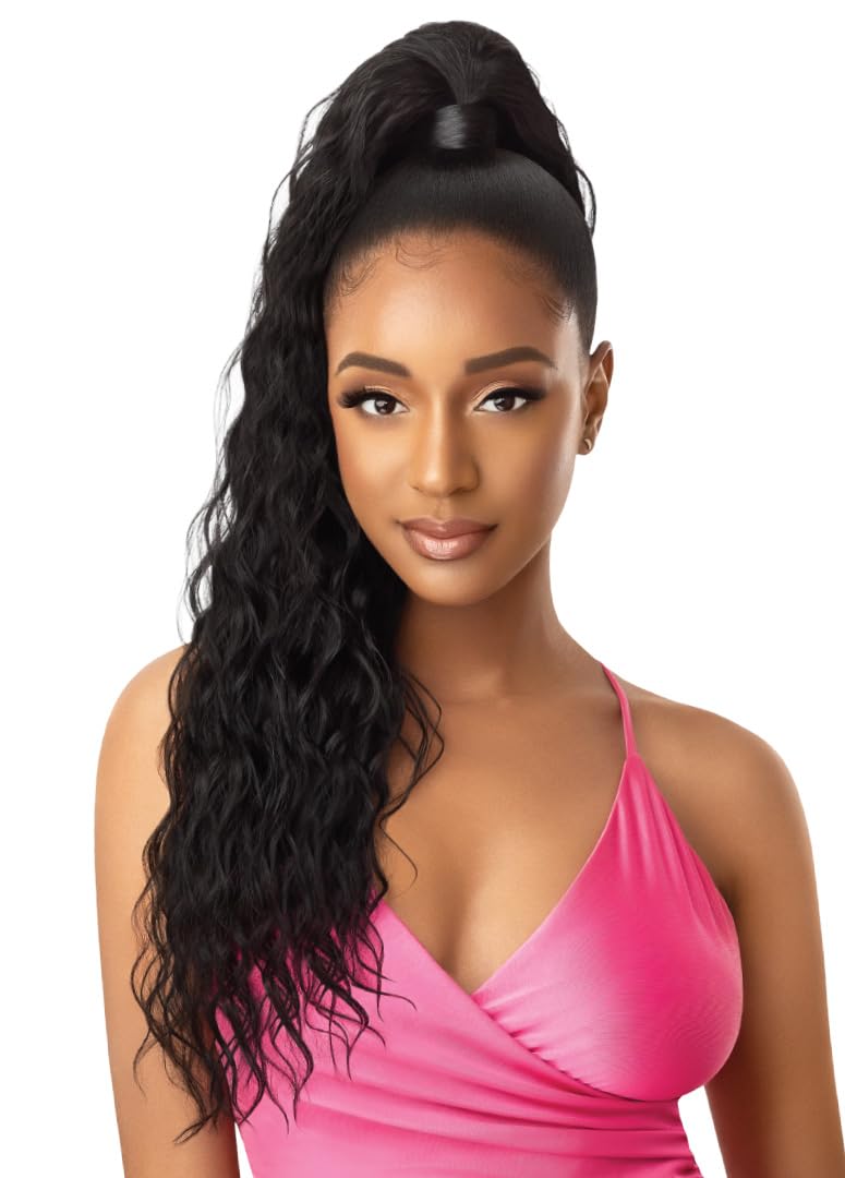 Outre Pretty Quick - Wrap Pony - NATURAL WAVE 28" (OFF BLACK 1B)