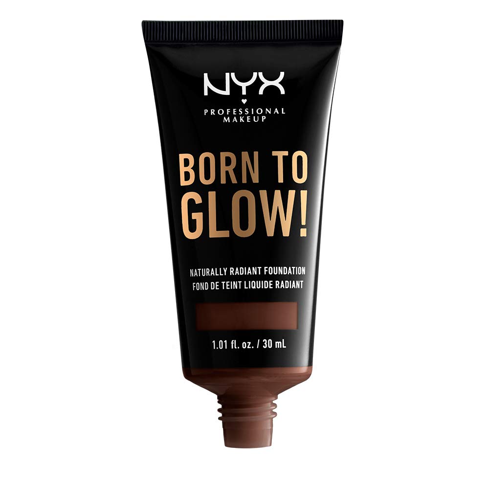 NYX PROFESSIONAL MAKEUP Born To Glow Naturally Radiant Foundation, Medium Coverage - Deep Espresso Beauty & Personal Care NYX PROFESSIONAL MAKEUP