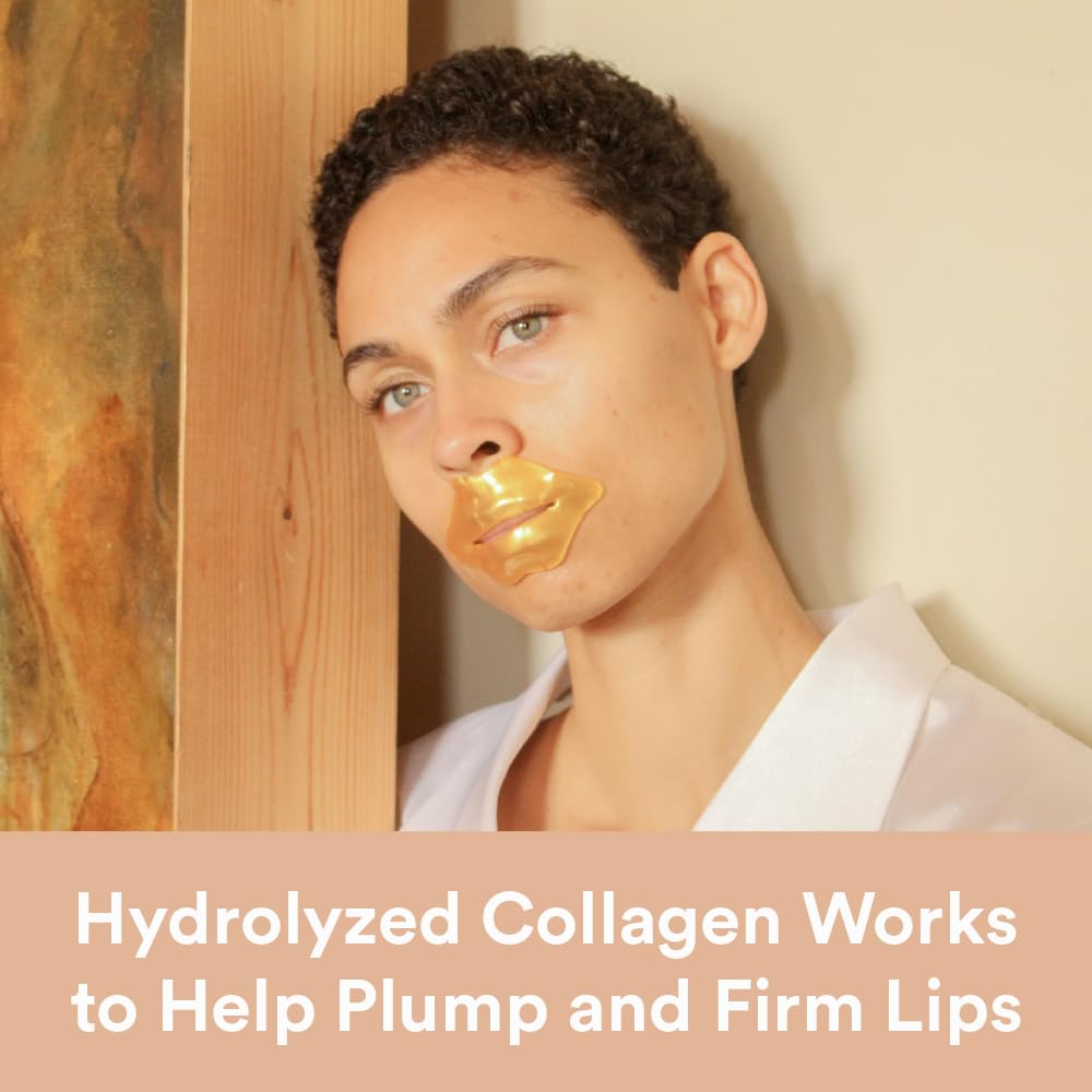 Camille Beckman Nourishing Collagen & Carob Lip Masks, Moisture-Locking Formula with Hyaluronic Acid, Set of 3 Treatments Beauty and Personal Care Camille Beckman