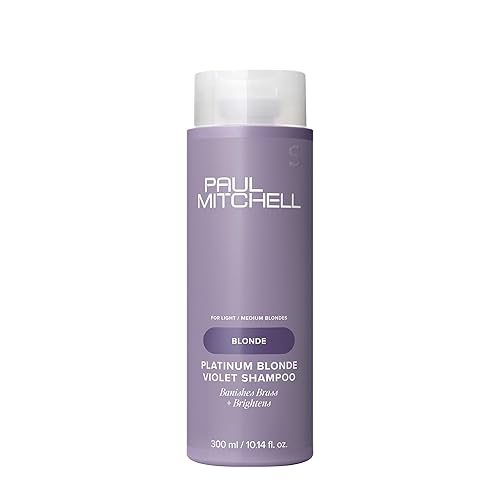 Paul Mitchell Platinum Blonde Violet Shampoo, Banishes Brass + Brightens, Ideal for Light to Medium Blonde, Silver, Gray or White Hair, 10.14 fl oz Beauty & Personal Care Paul Mitchell