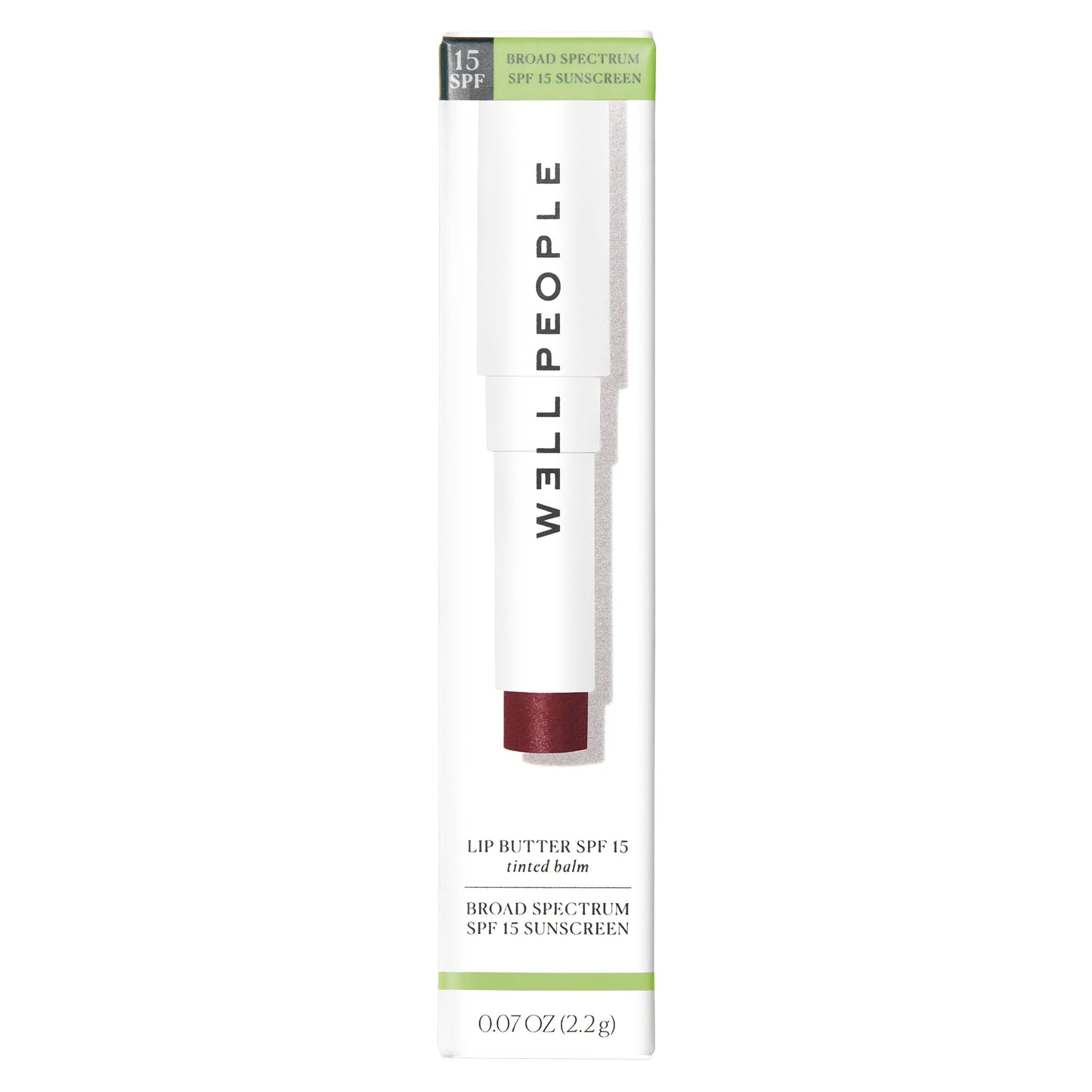 Well People Lip Butter SPF 15 Tinted Balm, Hydrating Lip Balm For Sun Protection & A Hint Of Color, Infused With Non-Micronized Zinc Oxide, Vegan Beauty and Personal Care Well People